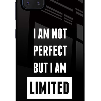 I Am Not Perfect But I Am Limited Edition Samsung Note 10 Lite Glass Case Back Cover by Casekaro