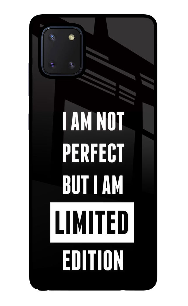 I Am Not Perfect But I Am Limited Edition Samsung Note 10 Lite Glass Case Back Cover by Casekaro