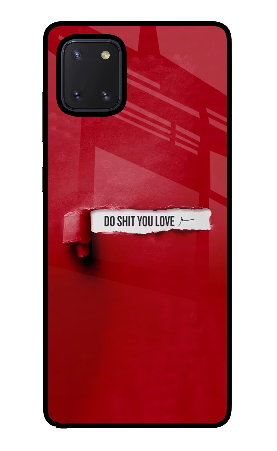 Do Shit You Love Samsung Note 10 Lite Glass Case Back Cover by Casekaro