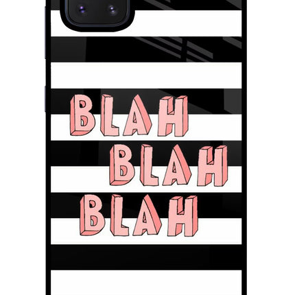 Blah Blah Blah Samsung Note 10 Lite Glass Case Back Cover by Casekaro