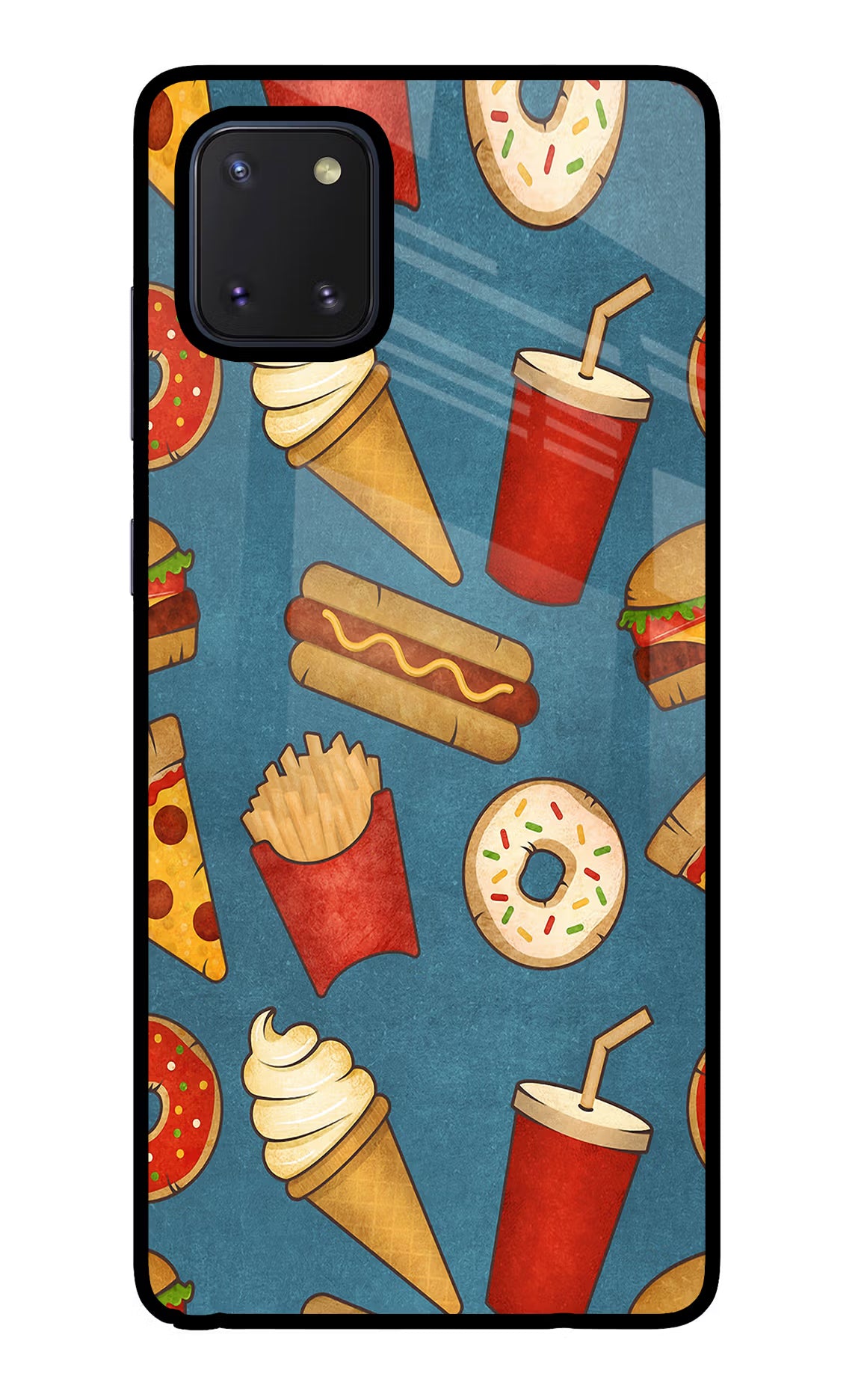 Foodie Samsung Note 10 Lite Glass Case Back Cover by Casekaro