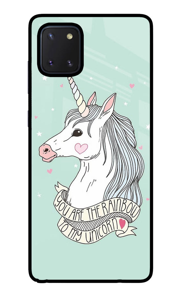 Unicorn Wallpaper Samsung Note 10 Lite Glass Case Back Cover by Casekaro