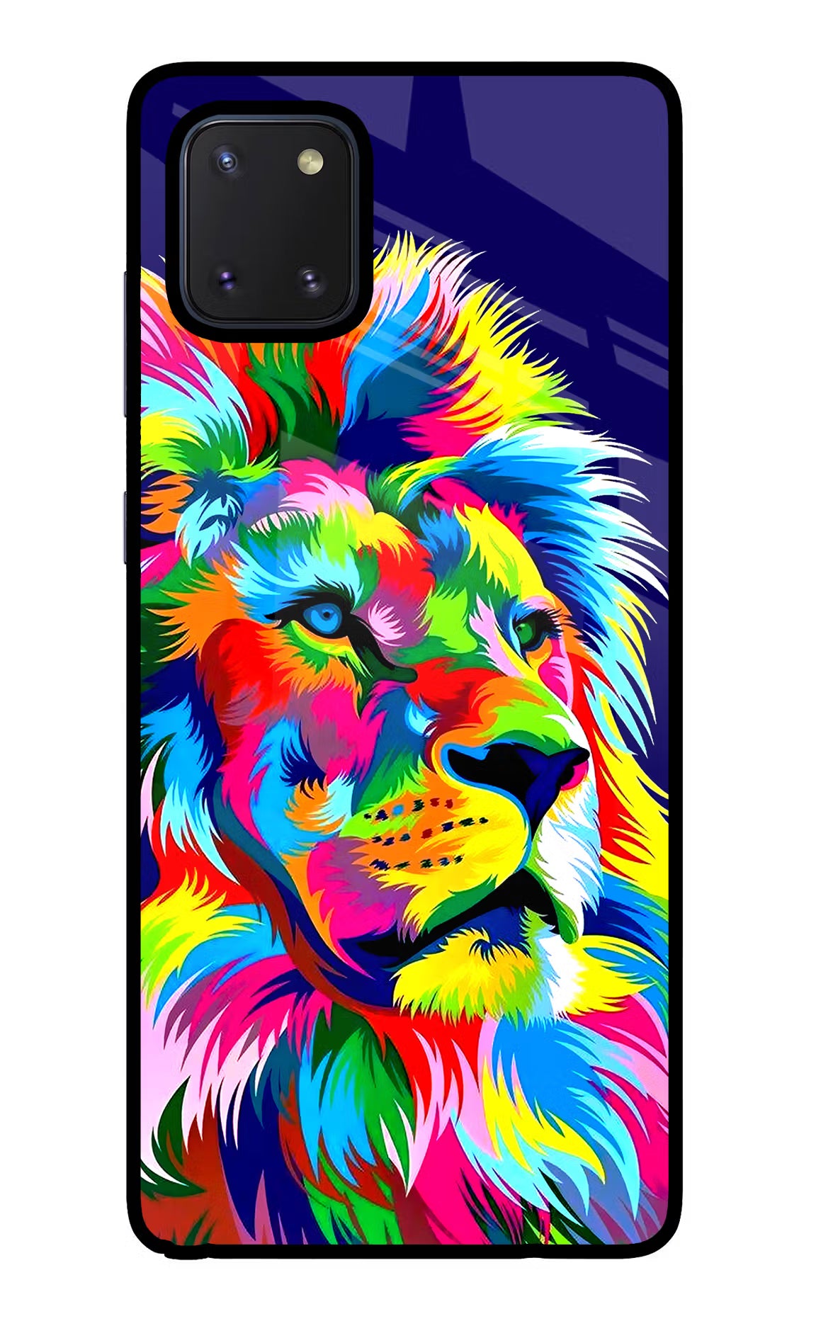 Vector Art Lion Samsung Note 10 Lite Glass Case Back Cover by Casekaro