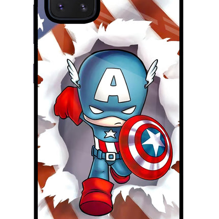 Captain America Samsung Note 10 Lite Glass Case Back Cover by Casekaro