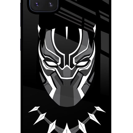 Black Panther Samsung Note 10 Lite Glass Case Back Cover by Casekaro