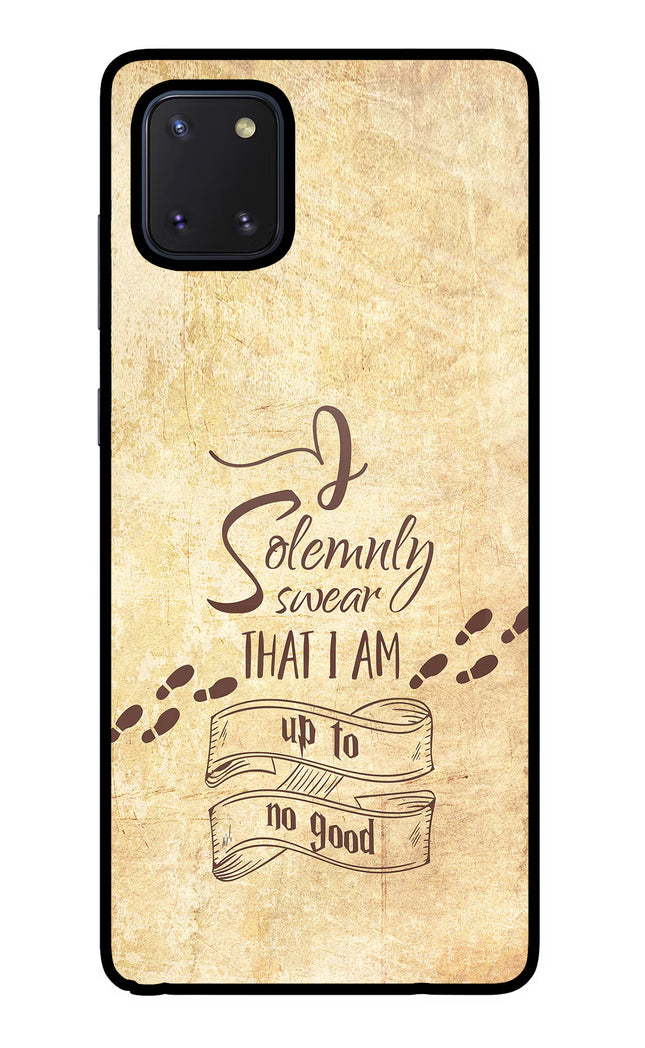 I Solemnly swear that i up to no good Samsung Note 10 Lite Glass Case Back Cover by Casekaro