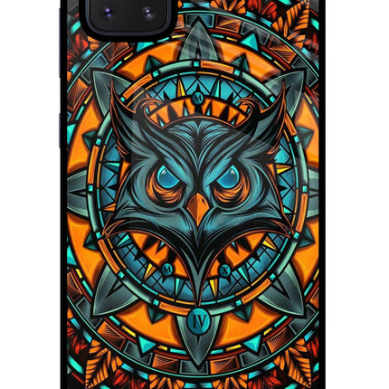 Angry Owl Art Samsung Note 10 Lite Glass Case Back Cover by Casekaro