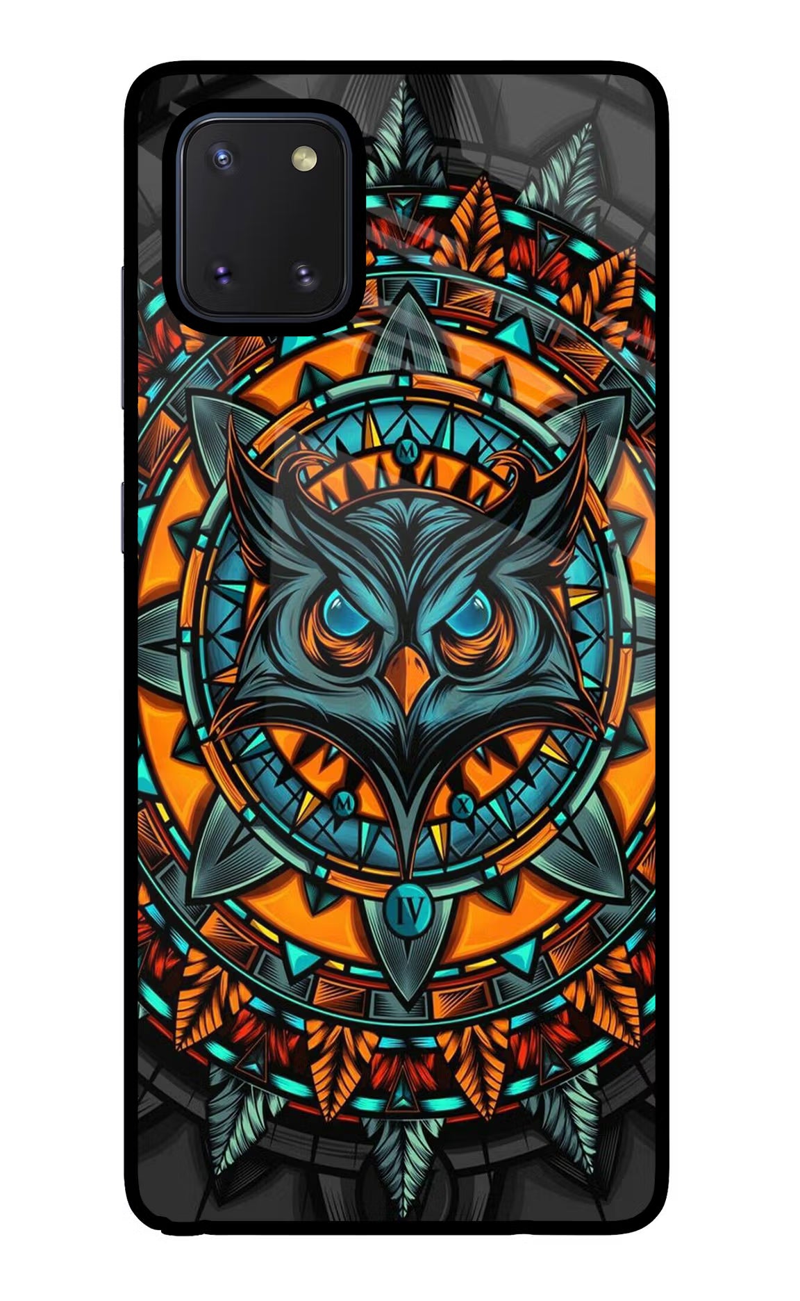 Angry Owl Art Samsung Note 10 Lite Glass Case Back Cover by Casekaro