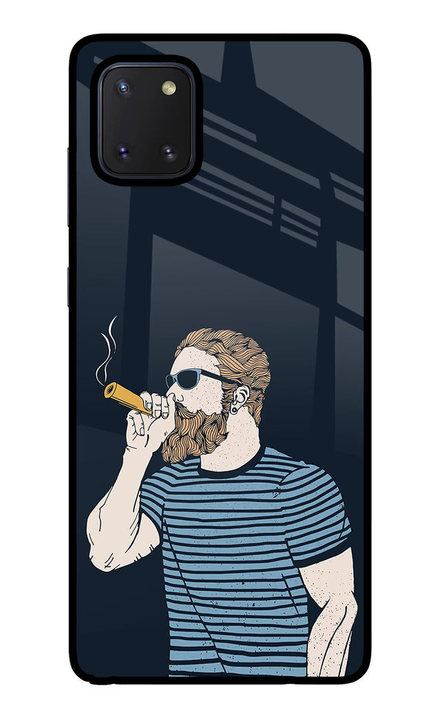 Smoking Samsung Note 10 Lite Glass Case Back Cover by Casekaro