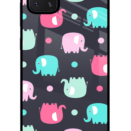 Elephants Samsung Note 10 Lite Glass Case Back Cover by Casekaro