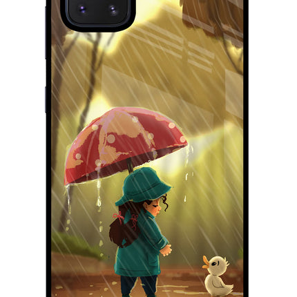 Rainy Day Samsung Note 10 Lite Glass Case Back Cover by Casekaro