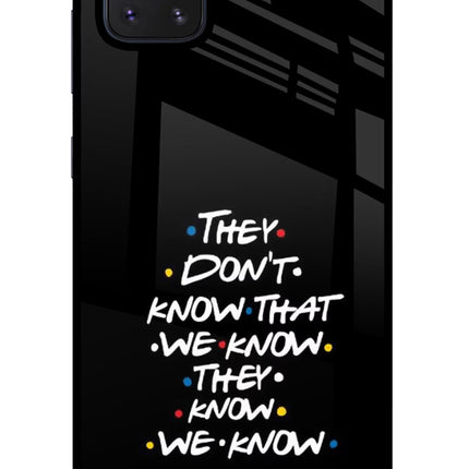 FRIENDS Dialogue Samsung Note 10 Lite Glass Case Back Cover by Casekaro