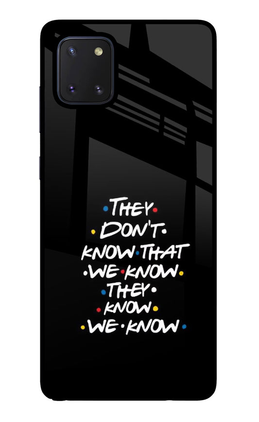 FRIENDS Dialogue Samsung Note 10 Lite Glass Case