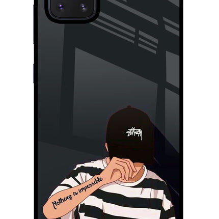 Aesthetic Boy Samsung Note 10 Lite Glass Case Back Cover by Casekaro