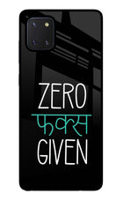 Zero Fucks Given Samsung Note 10 Lite Glass Case