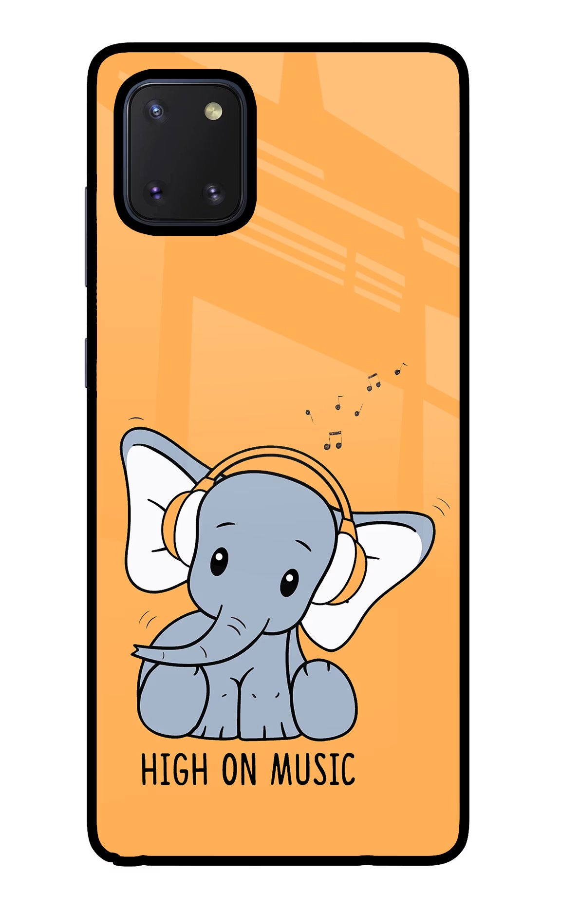 High On Music Samsung Note 10 Lite Glass Case Back Cover by Casekaro