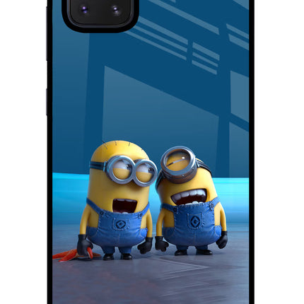 Minion Laughing Samsung Note 10 Lite Glass Case Back Cover by Casekaro