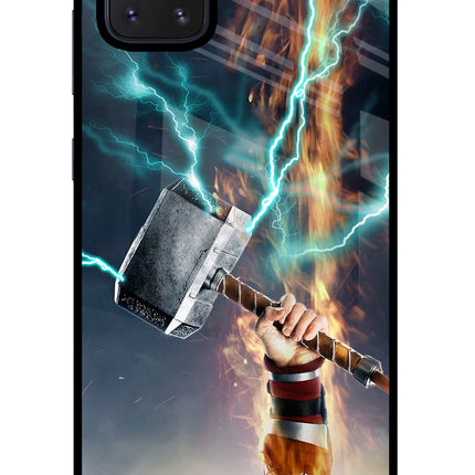 Thor Hammer Mjolnir Samsung Note 10 Lite Glass Case Back Cover by Casekaro