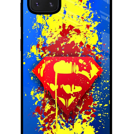 Superman logo Samsung Note 10 Lite Glass Case Back Cover by Casekaro
