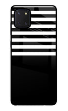 Black and White Print Samsung Note 10 Lite Glass Case