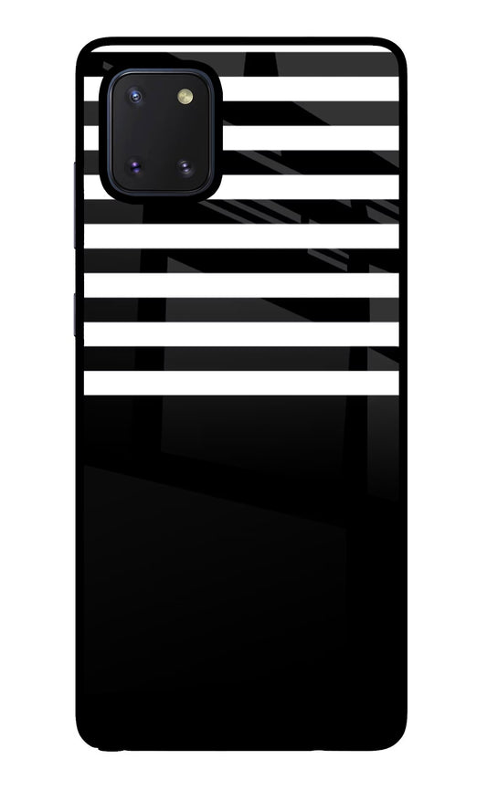 Black and White Print Samsung Note 10 Lite Glass Case