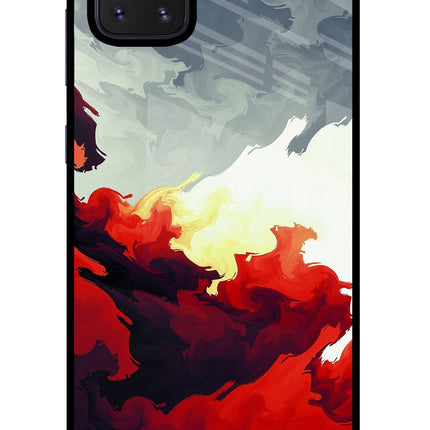 Fire Cloud Samsung Note 10 Lite Glass Case Back Cover by Casekaro