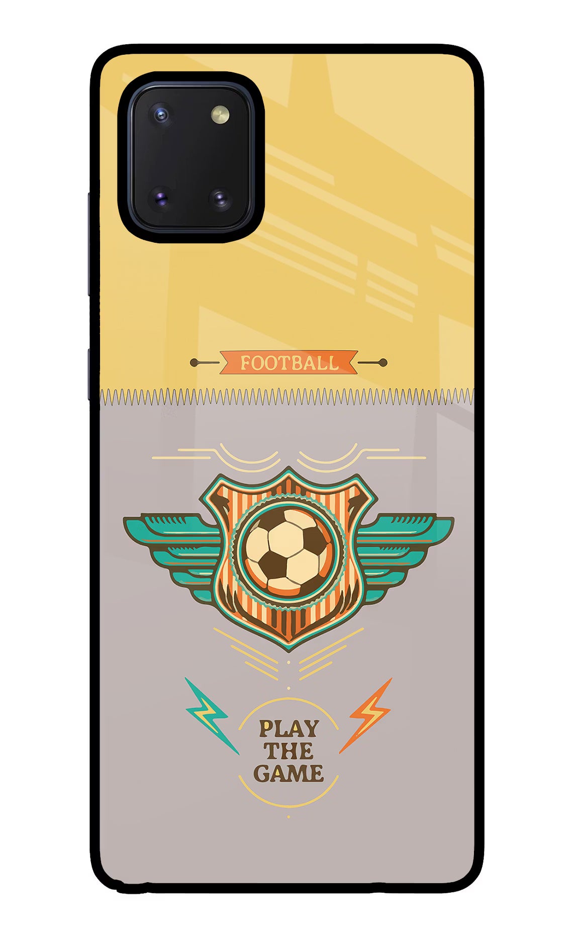 Football Samsung Note 10 Lite Glass Case Back Cover by Casekaro
