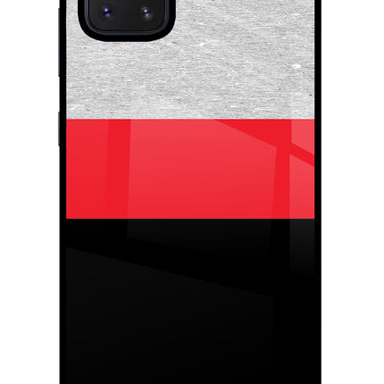 Tri Color Pattern Samsung Note 10 Lite Glass Case Back Cover by Casekaro