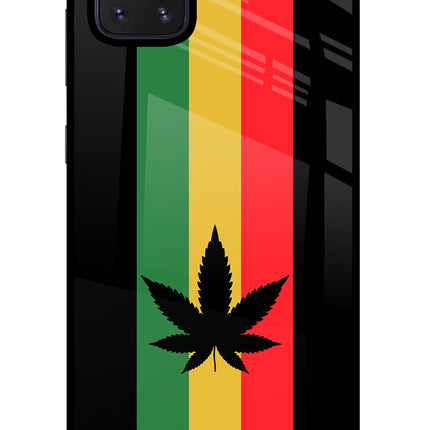 Weed Flag Samsung Note 10 Lite Glass Case Back Cover by Casekaro