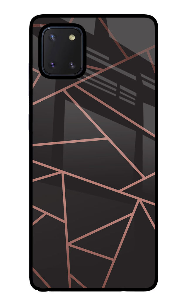 Geometric Pattern Samsung Note 10 Lite Glass Case Back Cover by Casekaro