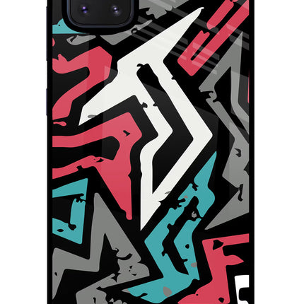 Geometric Graffiti Samsung Note 10 Lite Glass Case Back Cover by Casekaro