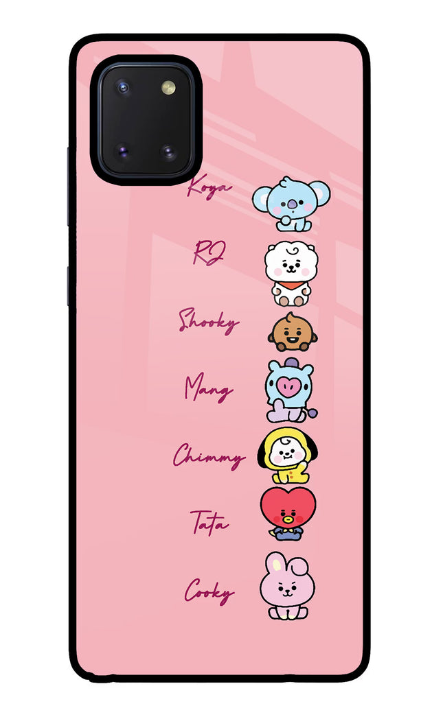 BTS names Samsung Note 10 Lite Glass Case Back Cover by Casekaro