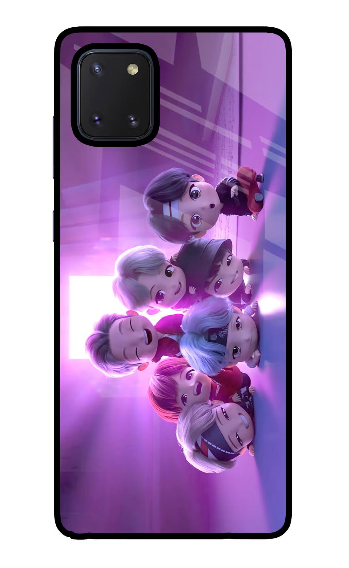 BTS Chibi Samsung Note 10 Lite Glass Case