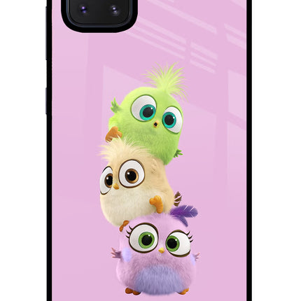 Cute Little Birds Samsung Note 10 Lite Glass Case Back Cover by Casekaro