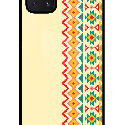 Ethnic Seamless Samsung Note 10 Lite Glass Case Back Cover by Casekaro