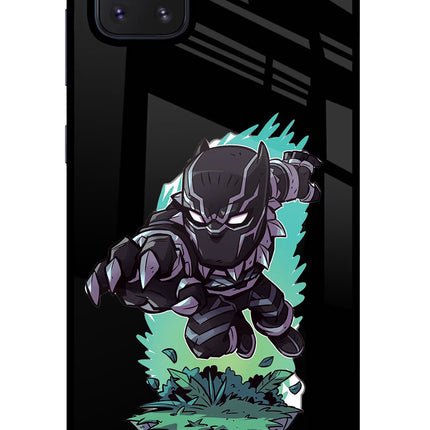 Black Panther Samsung Note 10 Lite Glass Case Back Cover by Casekaro