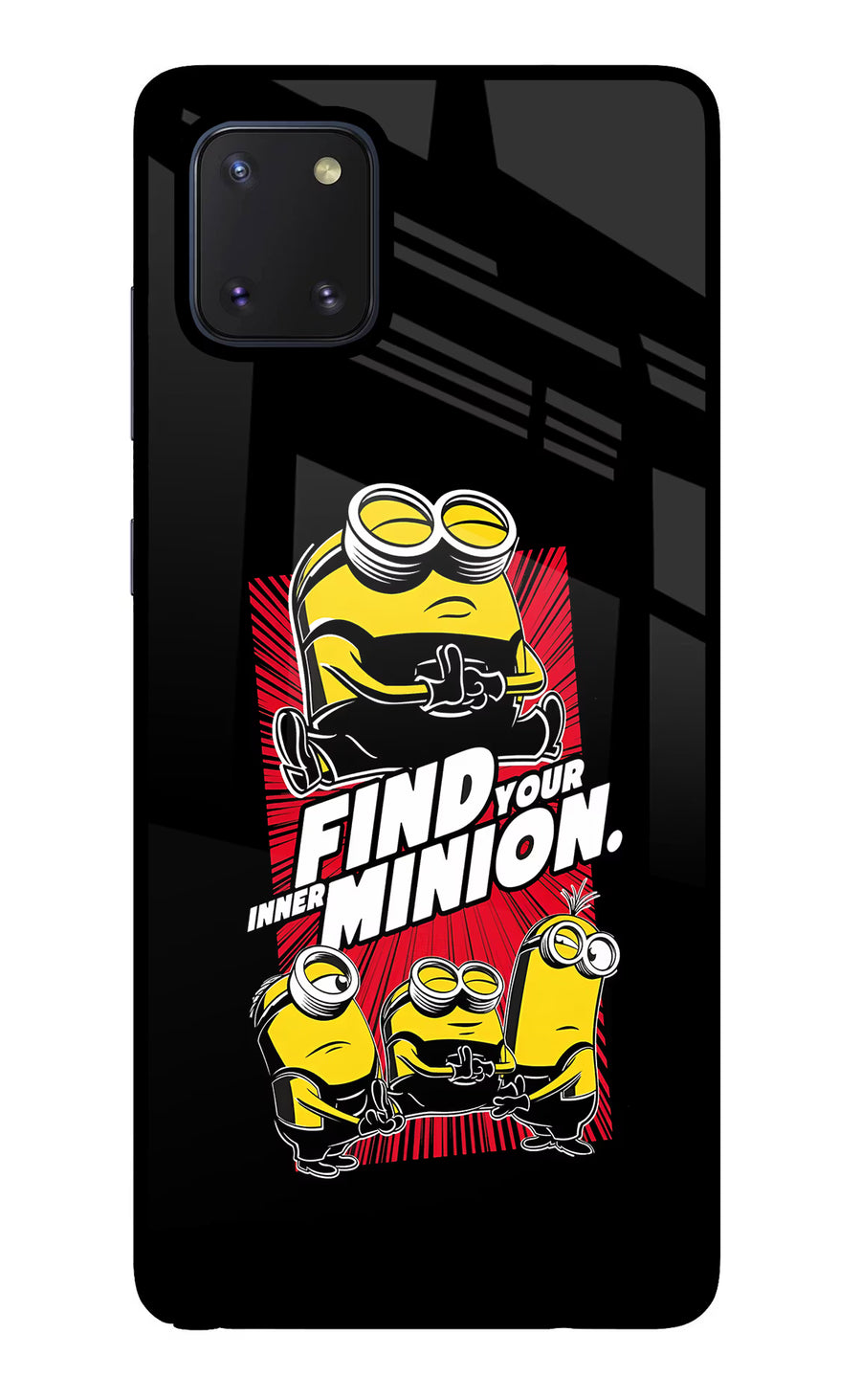 Find your inner Minion Samsung Note 10 Lite Back Cover, Glass case