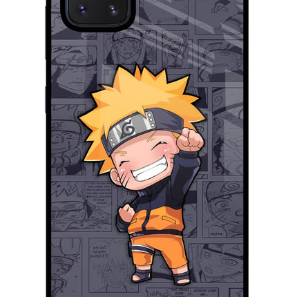 Chota Naruto Samsung Note 10 Lite Glass Case Back Cover by Casekaro