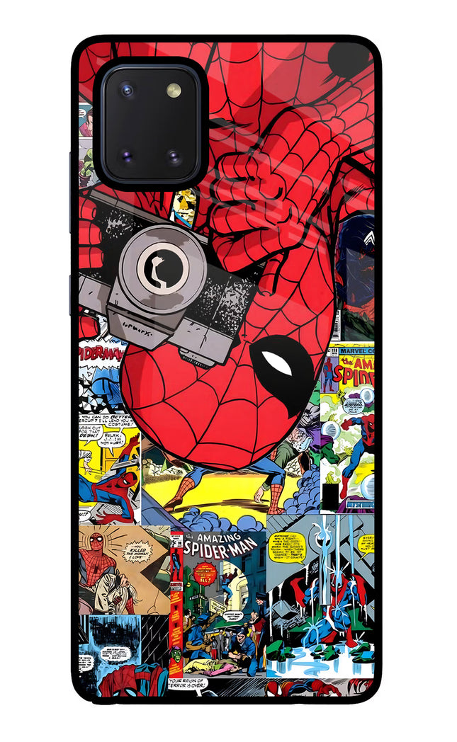 Spider Man Samsung Note 10 Lite Glass Case Back Cover by Casekaro