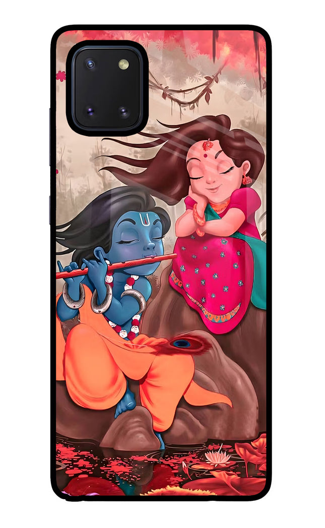 Radhe Krishna Samsung Note 10 Lite Glass Case Back Cover by Casekaro