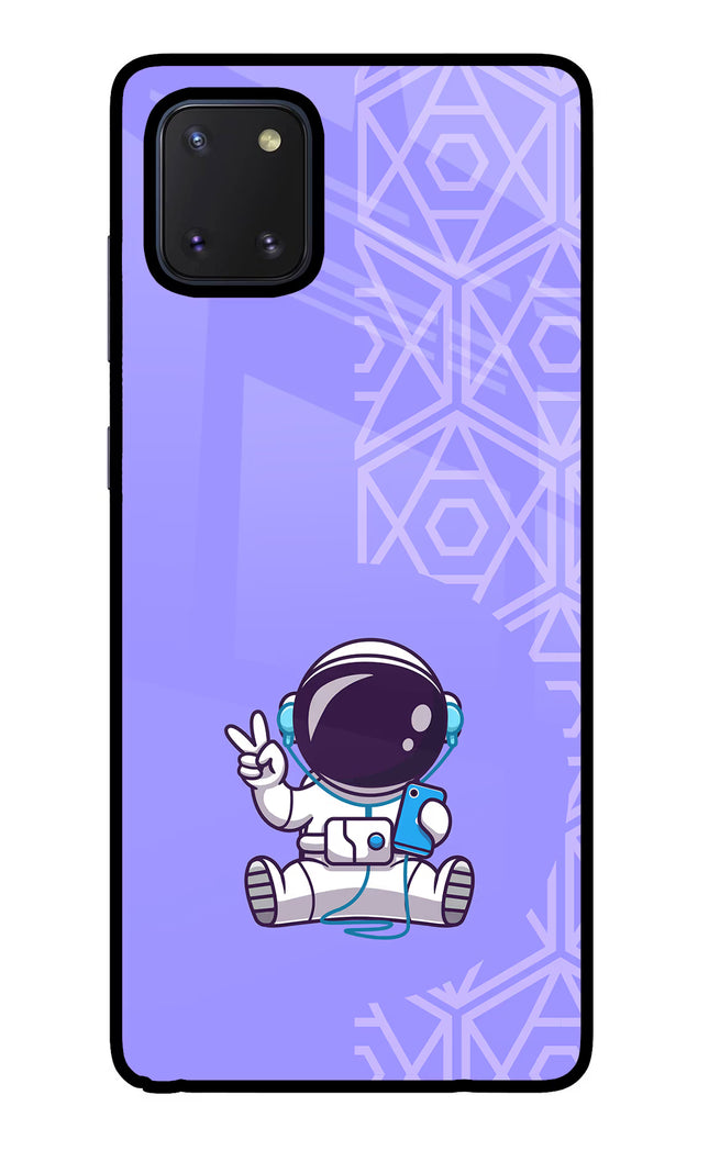 Cute Astronaut Chilling Samsung Note 10 Lite Glass Case Back Cover by Casekaro