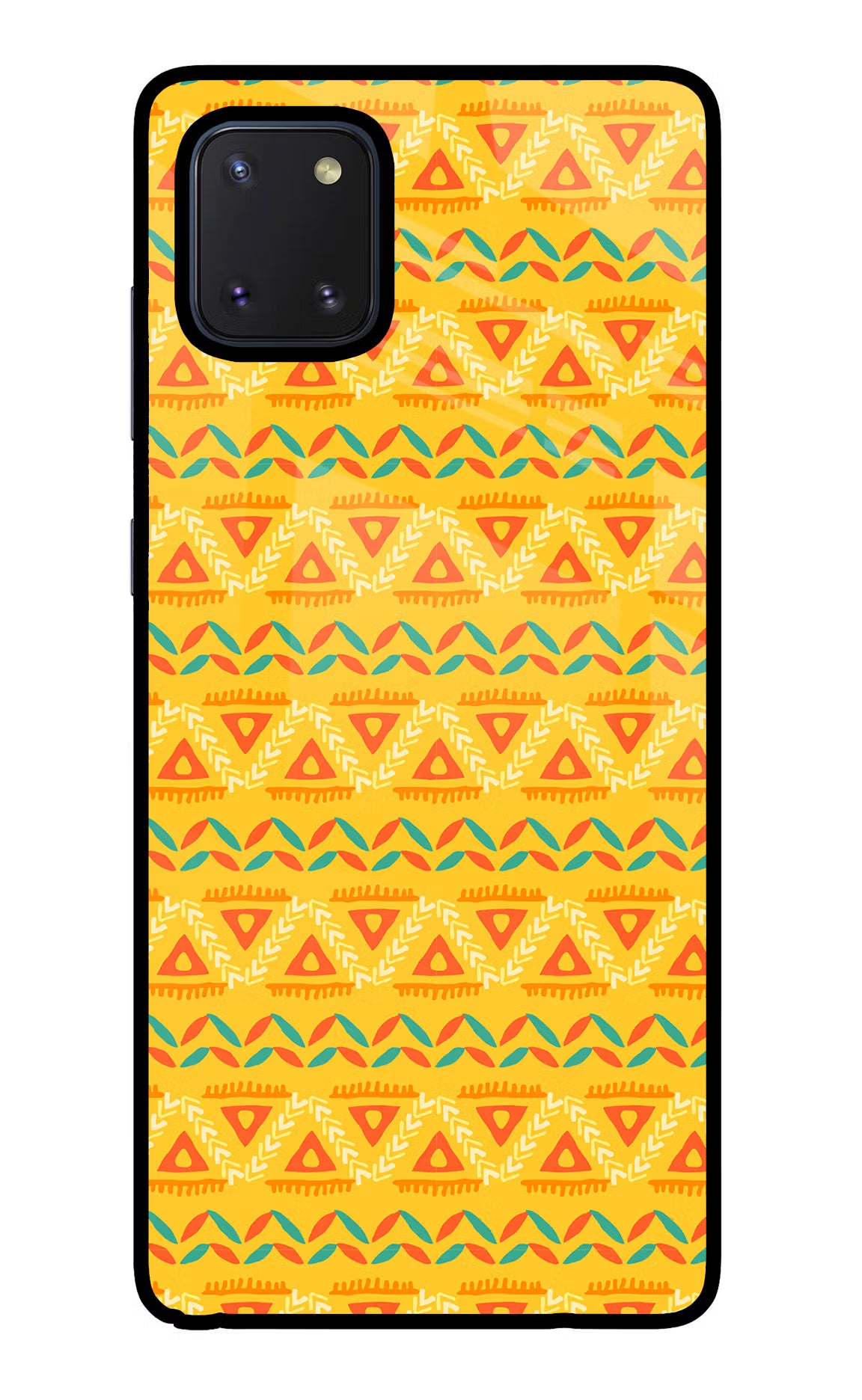 Tribal Pattern Samsung Note 10 Lite Glass Case Back Cover by Casekaro