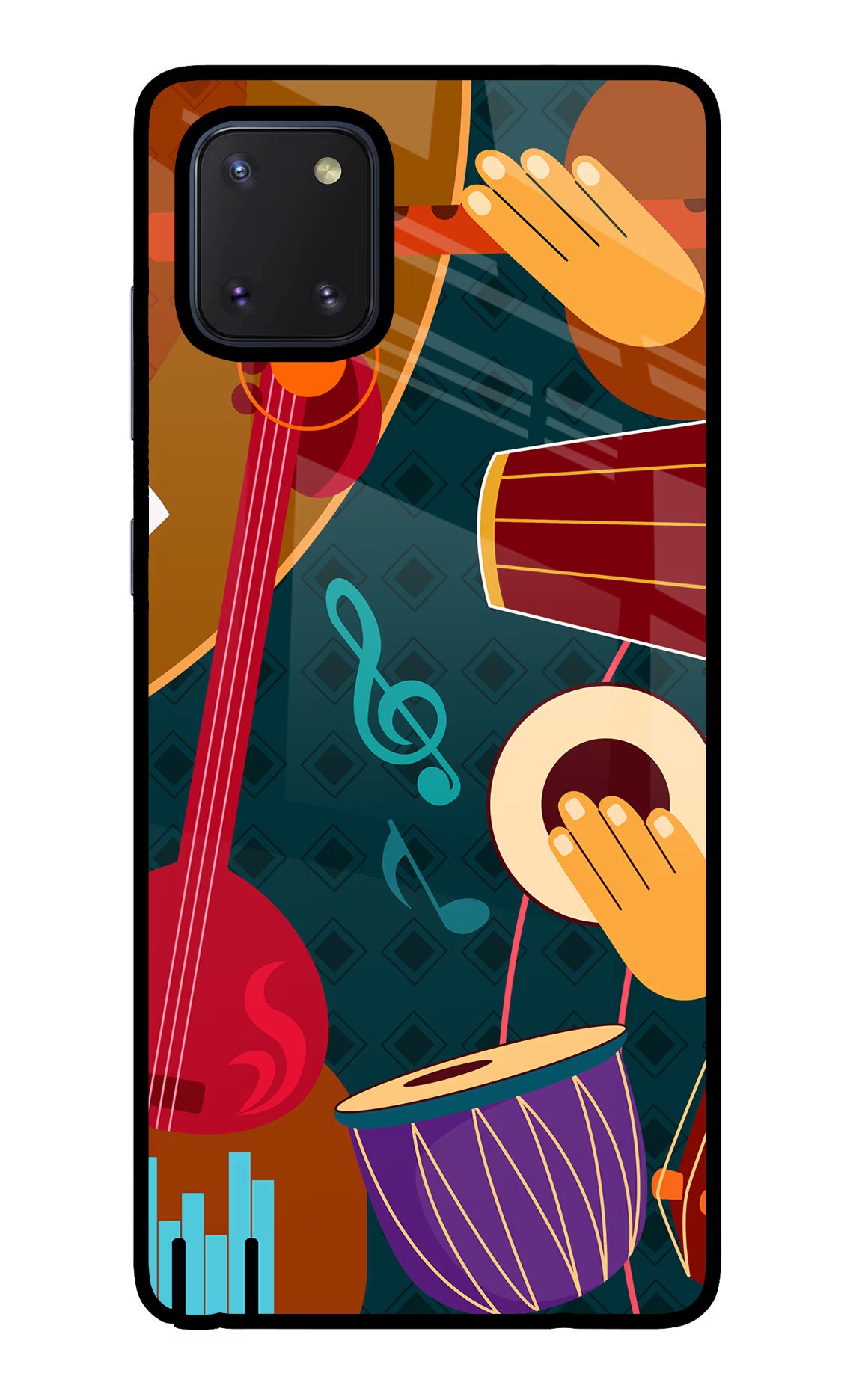 Music Instrument Samsung Note 10 Lite Glass Case Back Cover by Casekaro
