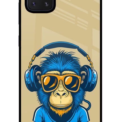 Monkey Headphone Samsung Note 10 Lite Glass Case Back Cover by Casekaro