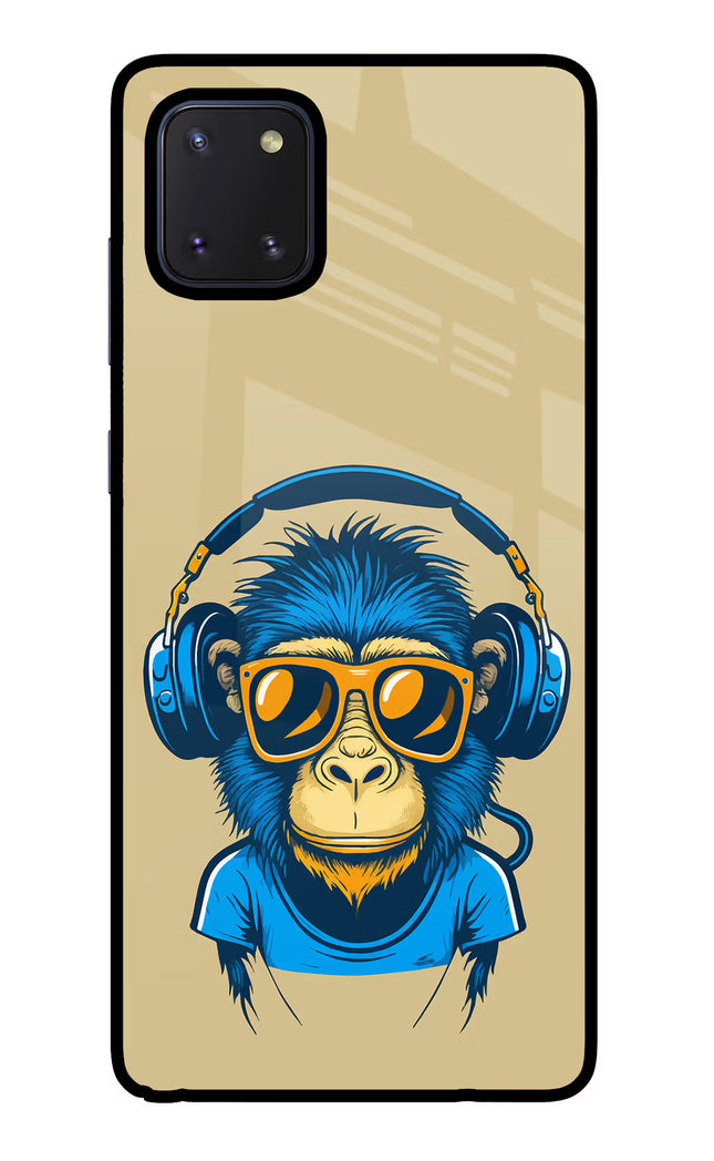 Monkey Headphone Samsung Note 10 Lite Glass Case Back Cover by Casekaro
