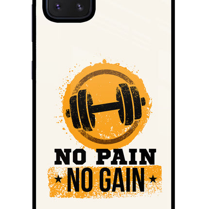 No Pain No Gain Samsung Note 10 Lite Glass Case