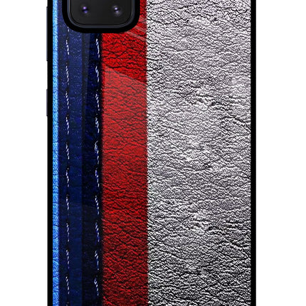 BMW Stripes Samsung Note 10 Lite Glass Case Back Cover by Casekaro