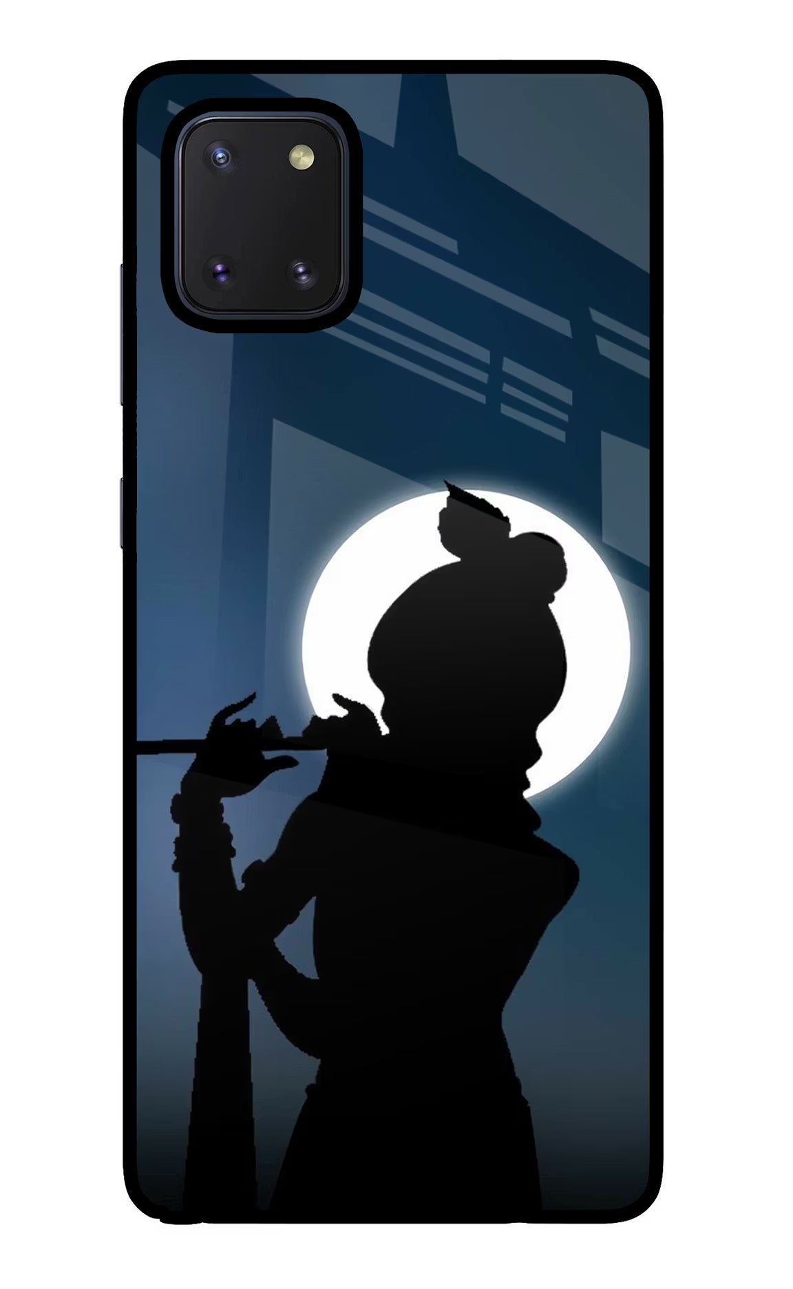 Shri Krishna Silhouette Samsung Note 10 Lite Glass Case Back Cover by Casekaro