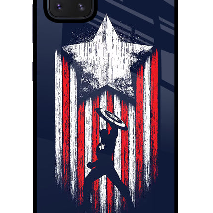 Captain America Marvel Art Samsung Note 10 Lite Glass Case