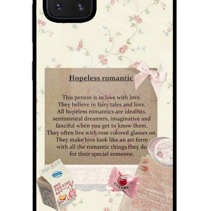 Hopeless Romantic Samsung Note 10 Lite Glass Case Back Cover by Casekaro